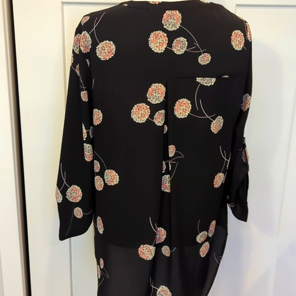 Danielrainn Black Floral Tunic L nwot - Picture 5 of 8